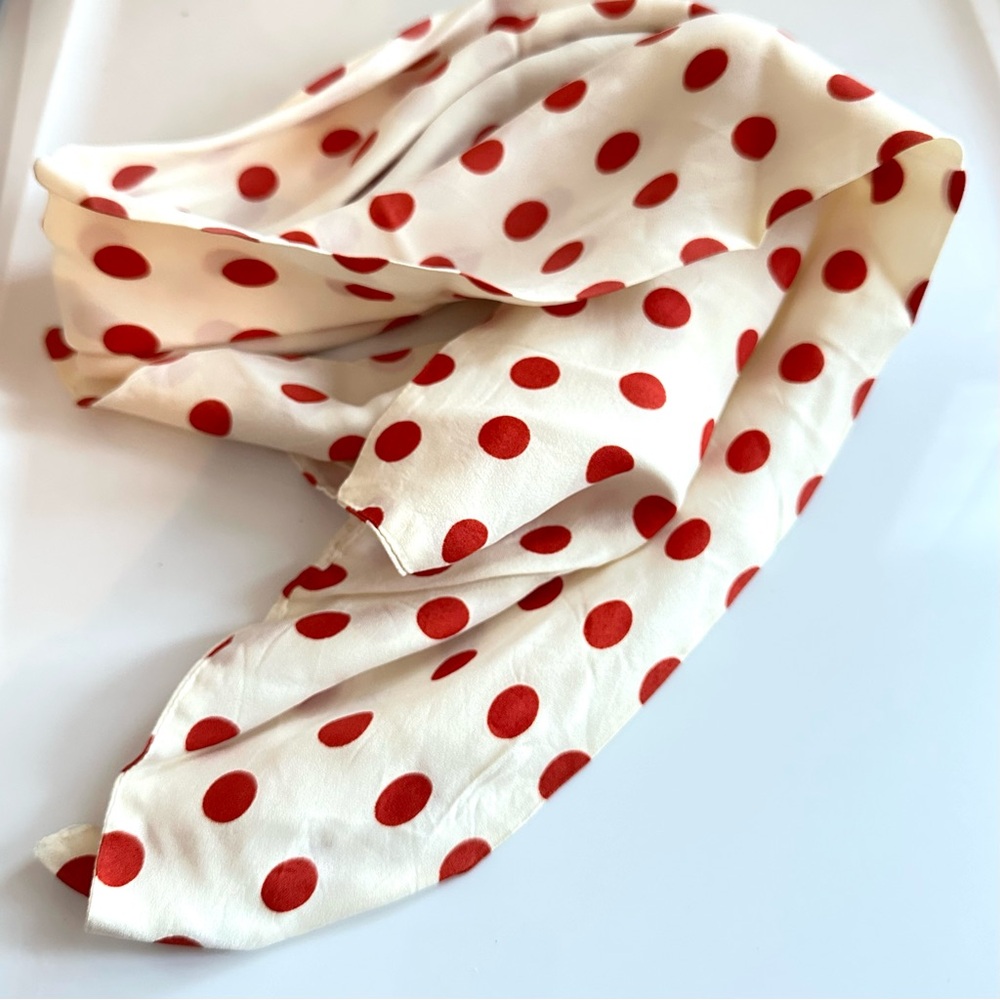 Vintage Polka Dot Neck Scarf - Picture 2 of 4